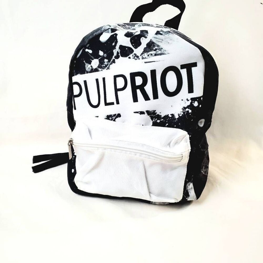 PulpRiot Black/White Small Back Pack Bag 11"